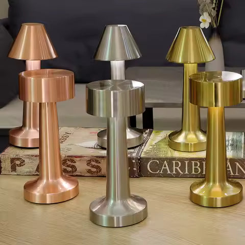 Lampe de Table Rétro Tactile Rechargeable - Décoration LED pour Bar, Café, Restaurant, Bureau & Chambre