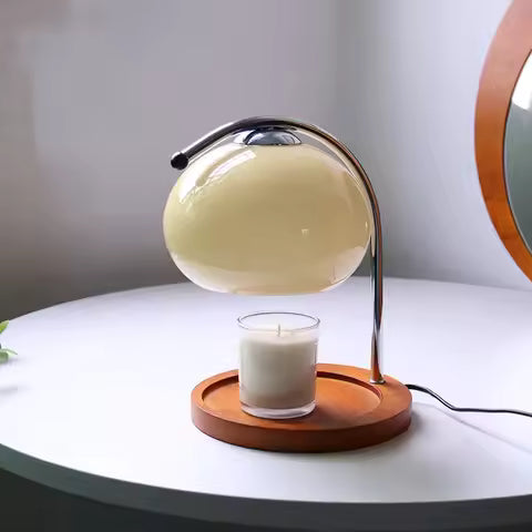Lampe de Table Rétro en Verre : Ambiance Aromathérapie & Bougie