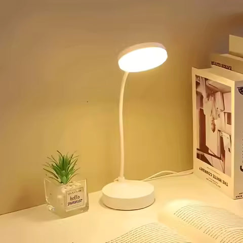 Lampe de Bureau LED Flexible USB - 3 Niveaux de Luminosité, Lumière Chaude, Protection Yeux