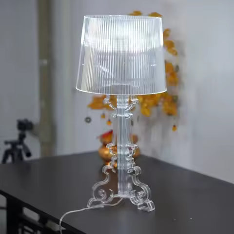 Lampe de Table Baroque Fantôme Blanc Transparent - Design Moderne pour Chambre et Chevet