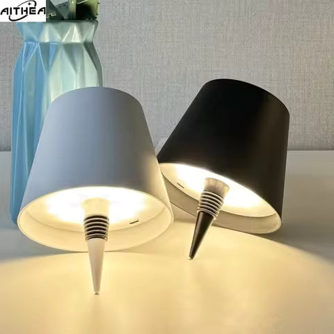 Lampe de Table LED Sans Fil AITHEA Rechargeable pour Bouteille de Vin - Décoration Bar & Café
