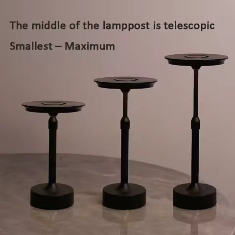 Lampe de Bureau Tactile Rétro Rechargeable et Portable - Hauteur Réglable