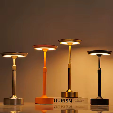 Lampe de Table Tactile LED Rechargeable en Aluminium - Gradation Infinie & Design Télescopique