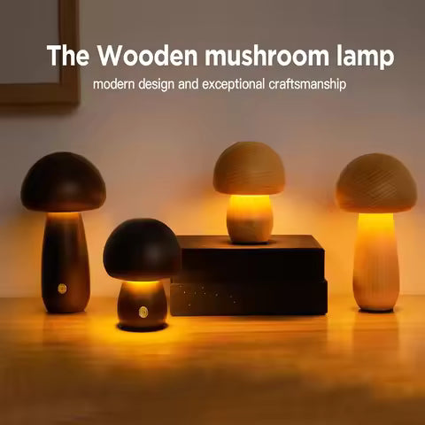 Lampe Champignon Tactile Rechargeable - Veilleuse LED Portable et Dimmable