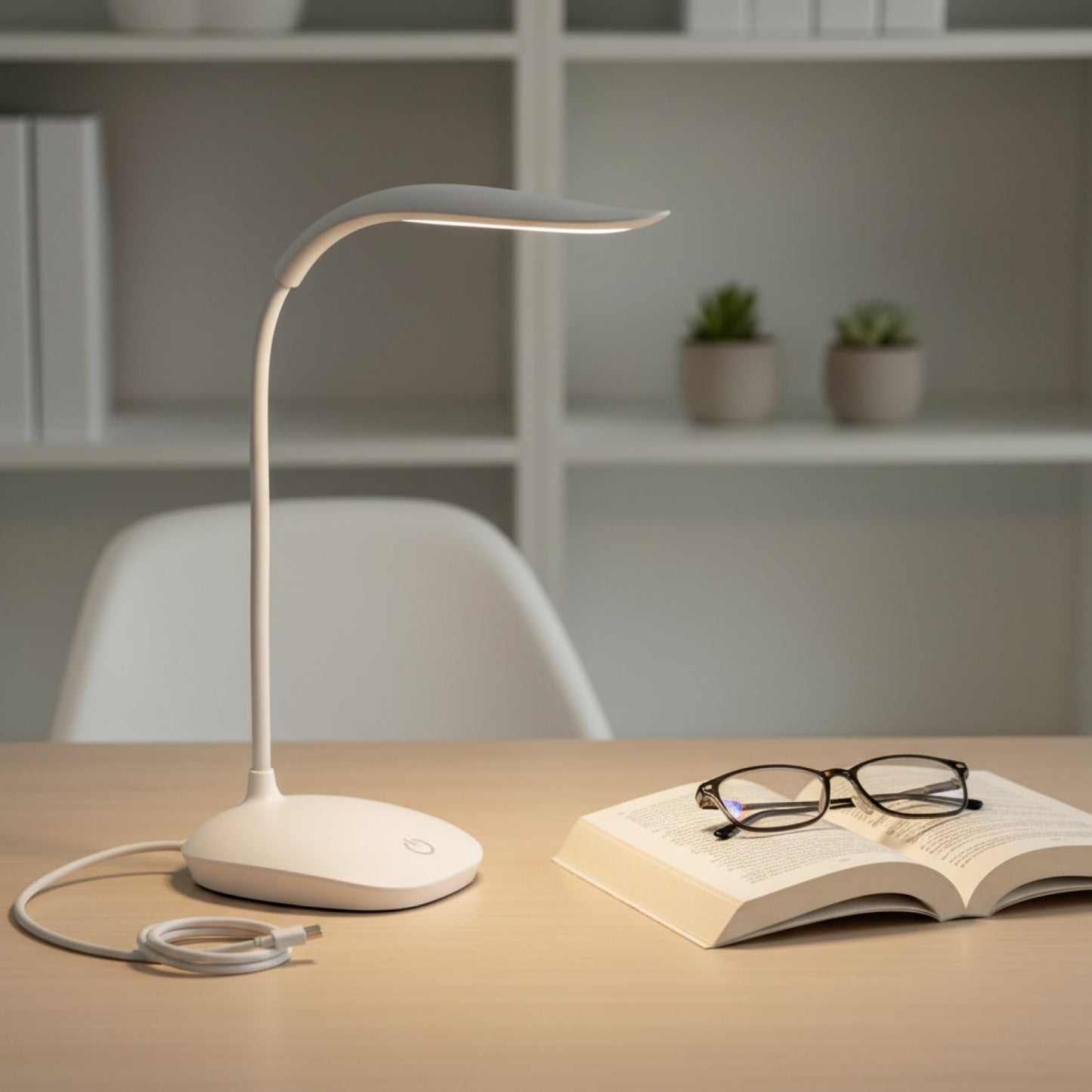 Lampe de Bureau LED Tactile USB Rechargeable - Protection Yeux & Gradation