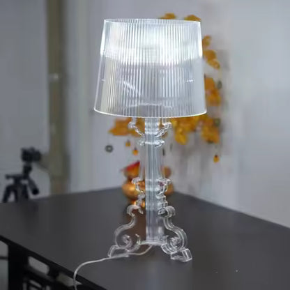 Lampe de Table Baroque Fantôme Blanc Transparent - Design Moderne pour Chambre et Chevet