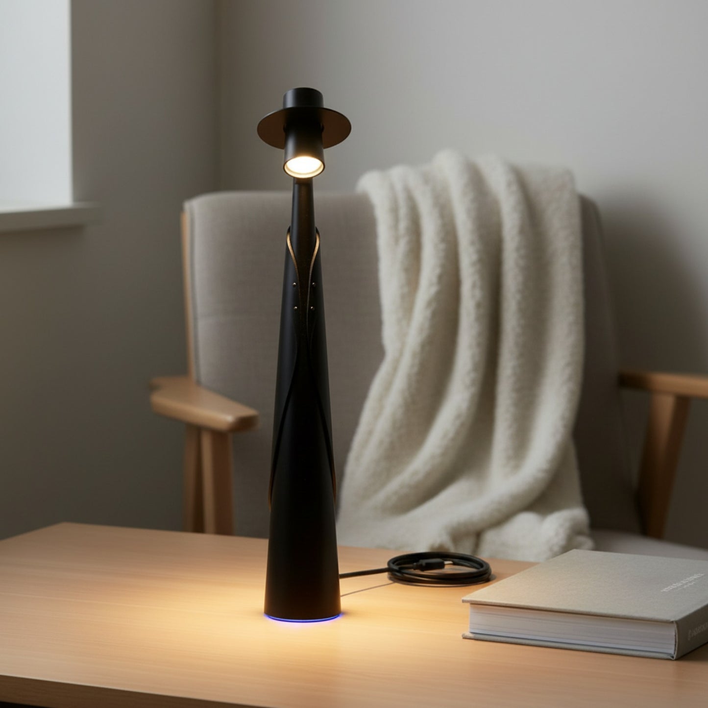 Lampe de Bureau LED Rechargeable Tactile - Ambiance Moderne pour Salon & Chambre