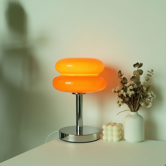 Lampe verre macaron, ambiance douce
