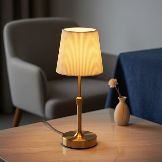 Lampe de Table Tactile Rechargeable en Tissu - Ambiance Chaleureuse 2700K pour Restaurant & Hôtel