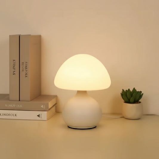 Lampe de Table Champignon Minimaliste : Ambiance Tricolore & Gradation Infinie