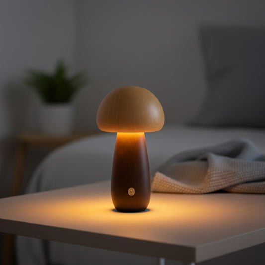 Lampe Champignon Tactile Rechargeable - Veilleuse LED Portable et Dimmable