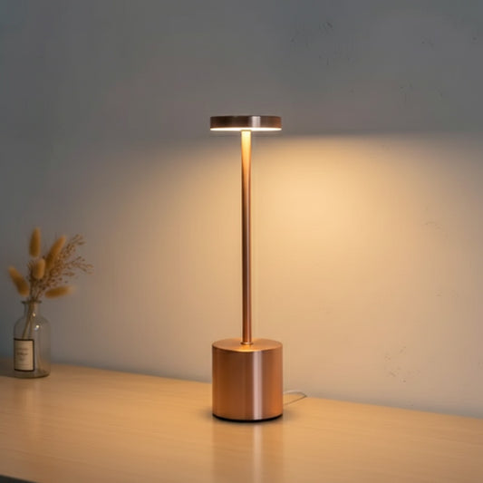 Lampe de Table Rétro Métal Rechargeable Sans Fil - Interrupteur Tactile pour Bureau, Chambre, Salon