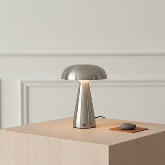 Lampe Champignon LED Rétro Rechargeable - Lampe de Chevet Tactile pour Chambre & Bar